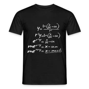 Frohe Weihnachten Gleichung - Männer T-Shirt - Schwarz - Vorne - AI Model Male 178 light (178cm)