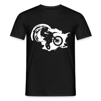 Motorcross Motorcyclist Moto Motorsport - Men's T-Shirt - black - Front - AI Model Male 178 light (178cm)