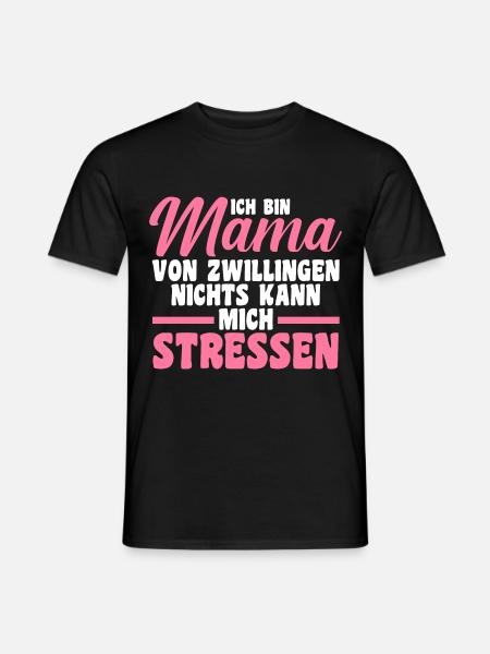 Mutter Zwillinge Zwillings Mama - Männer T-Shirt - Schwarz