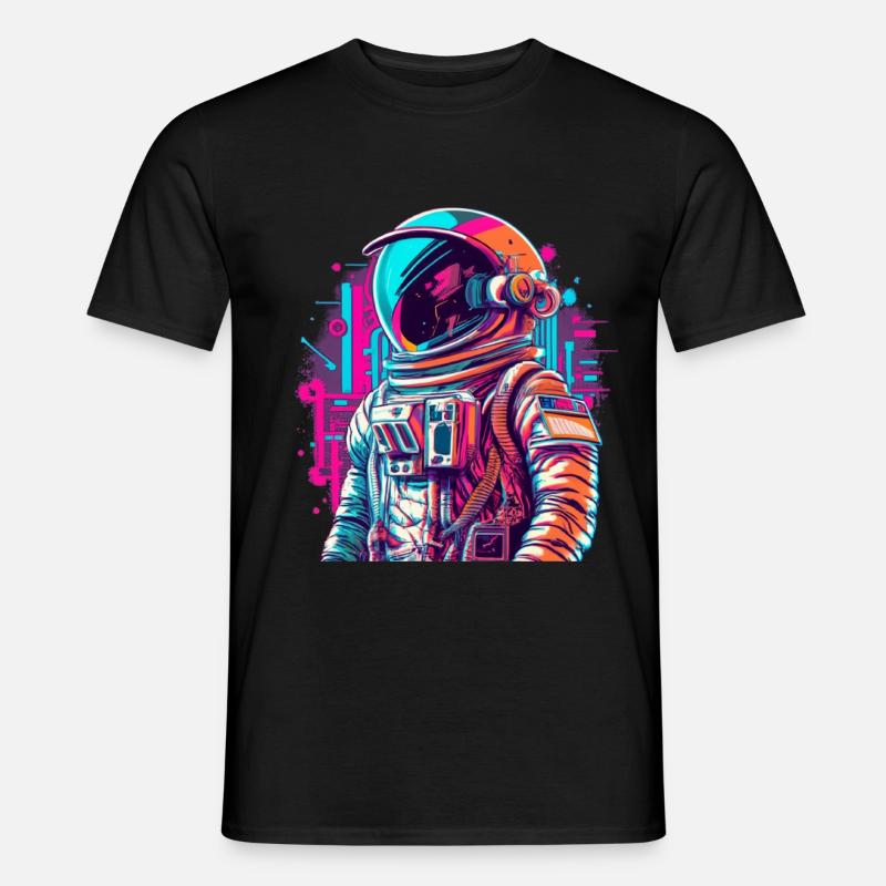 Raumfahrer Astronaut Geschenkidee - Männer T-Shirt - Schwarz