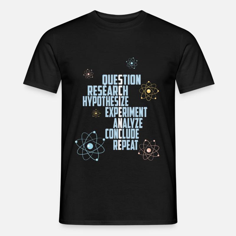 Science Atoms Physics Nerd - Men’s T-shirt - black