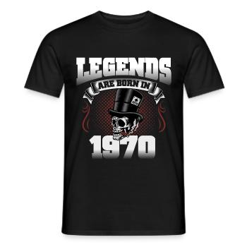 Birthday 1970 50th birthday legend 50 years - Men's T-Shirt - black - Front - AI Model Male 178 light (178cm)