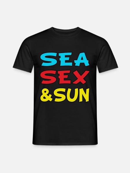 Seesex und Sonne - Männer T-Shirt - Schwarz