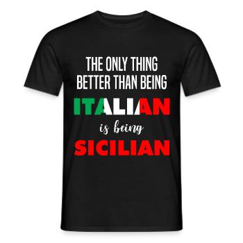Funny Italian Humor Italy Pride Pride - Men's T-Shirt - black - Front - AI Model Male 178 light (178cm)