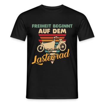 Rad Fahrradrennen Lastenrad Tricks Fahrrad - Männer T-Shirt - Schwarz - Vorne - AI Model Male 178 light (178cm)