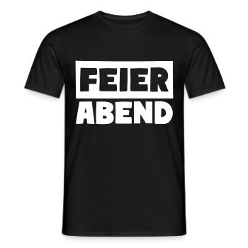 FEIERABEND Wochenende Urlaub Job Beruf - Männer T-Shirt - Schwarz - Vorne - AI Model Male 178 light (178cm)