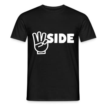 Signe du doigt Westside W - T-shirt homme - noir - Devant - AI Model Male 178 light (178cm)
