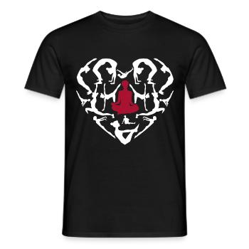 Yoga Lover Meditation Fitness Exercise Meditate - Men's T-Shirt - black - Front - AI Model Male 178 light (178cm)