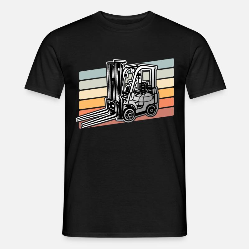 Gabelstapler Stapler - Männer T-Shirt - Schwarz