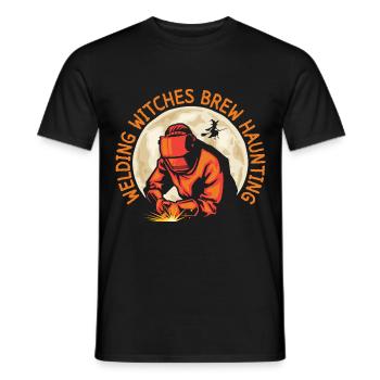 Schweißer-Hexengebräu Gespenstische Funken Hallowe - Männer T-Shirt - Schwarz - Vorne - AI Model Male 178 light (178cm)