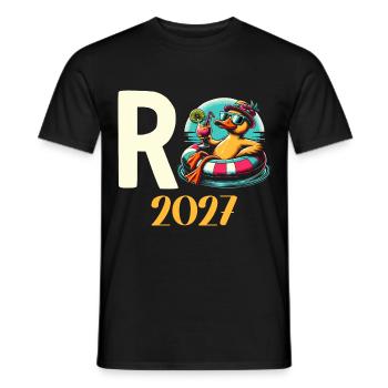 Rentner Geschenk Rente 2027 Ruhestand - Männer T-Shirt - Schwarz - Vorne - AI Model Male 178 light (178cm)
