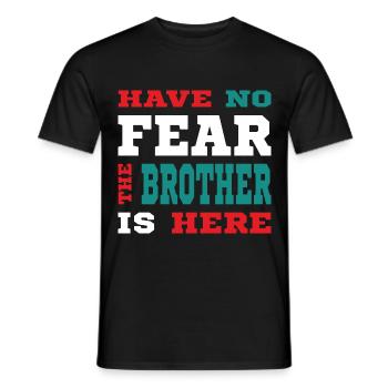 N’ayez crainte, le Bruder est là Tenue - T-shirt homme - noir - Devant - AI Model Male 178 light (178cm)