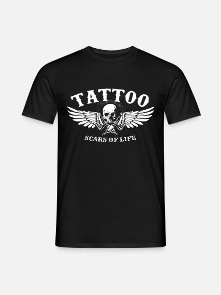 Tattoo Scars of Life - Men's T-Shirt - black