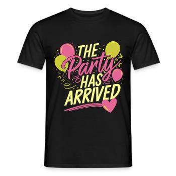 The Party Has Arrived 16 - Männer T-Shirt - Schwarz - Vorne - AI Model Male 178 light (178cm)