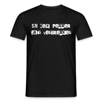 Sei kein Penner fahr Verbrenner - Männer T-Shirt - Schwarz - Vorne - AI Model Male 178 light (178cm)