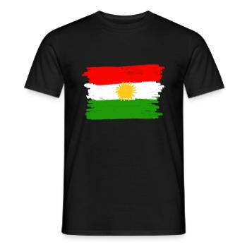 Kurdistan Flagge - Männer T-Shirt - Schwarz - Vorne - AI Model Male 178 light (178cm)