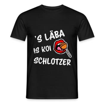 koi Schlotzer funny Swabian saying - Men's T-Shirt - black - Front - AI Model Male 178 light (178cm)