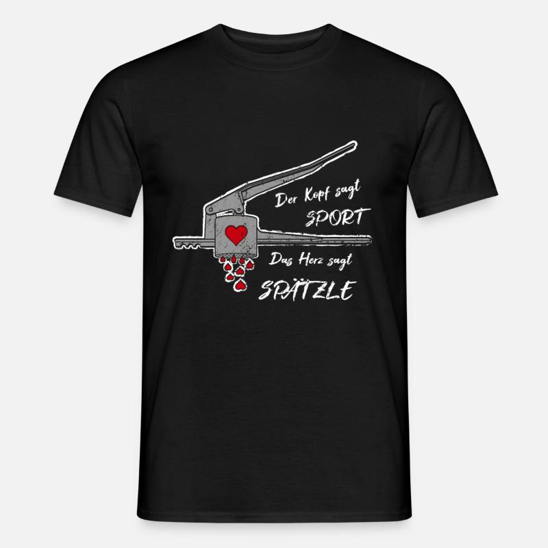 Spätzle Liebe Schwaben Geschenkidee - Männer T-Shirt - Schwarz