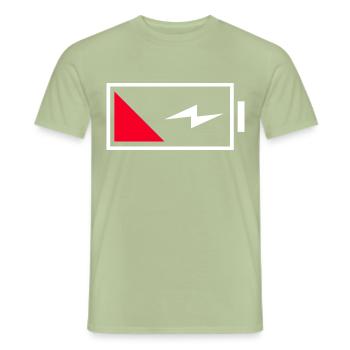 Batterie - T-shirt homme - vert sauge - Devant - AI Model Male 178 light (178cm)