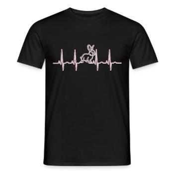 Hase Herzfrequenz - Männer T-Shirt - Schwarz - Vorne - AI Model Male 178 light (178cm)