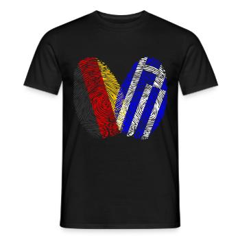 Empreinte digitale Grèce grecque - T-shirt homme - noir - Devant - AI Model Male 178 light (178cm)