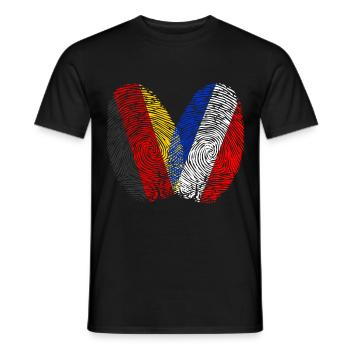 Empreinte digitale Hollande Pays-Bas Néerlandais - T-shirt homme - noir - Devant - AI Model Male 178 light (178cm)