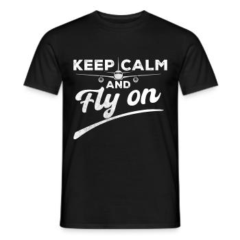 Airplane Pilot Flying Relax Rest I Gift - Men's T-Shirt - black - Front - AI Model Male 178 light (178cm)