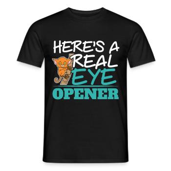 Hier ist ein echter Augenöffner Tarsier Whisperer - Männer T-Shirt - Schwarz - Vorne - AI Model Male 178 light (178cm)