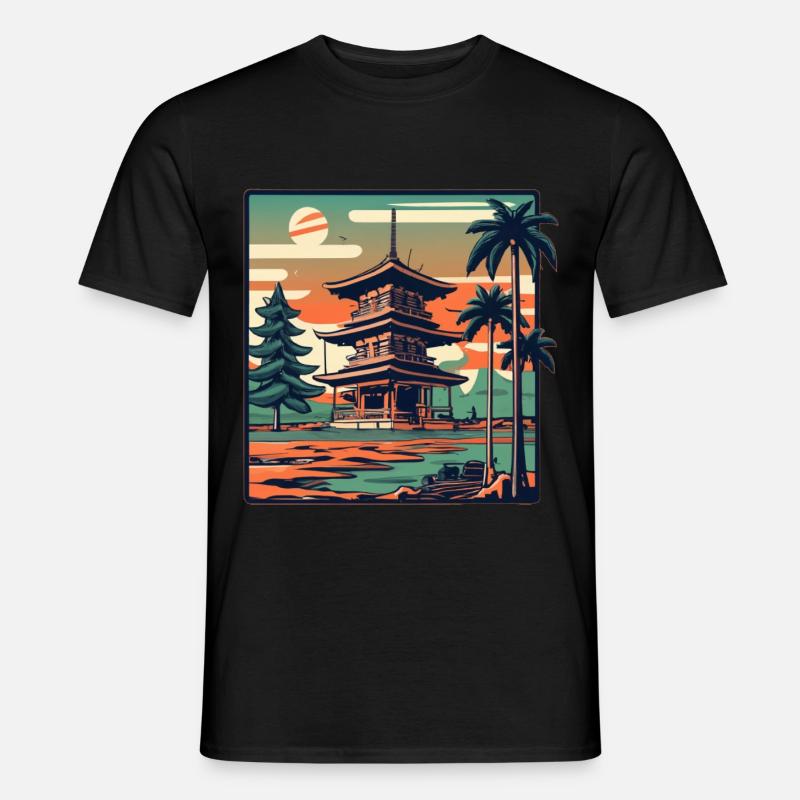 Japanese - Männer T-Shirt - Schwarz