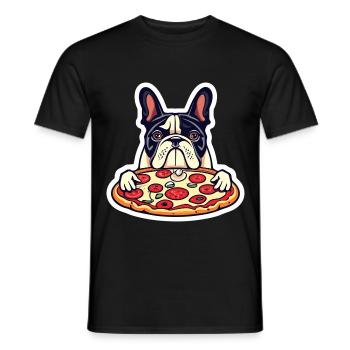 Pizza - Männer T-Shirt - Schwarz - Vorne - AI Model Male 178 light (178cm)