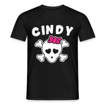 Piratin Cindy Design für Mädchen und Frauen - Männer T-Shirt - Schwarz - Vorne - AI Model Male 178 light (178cm)