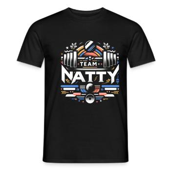 L’équipe Natty 7 - T-shirt homme - noir - Devant - AI Model Male 178 light (178cm)