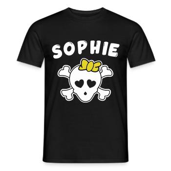 Pirate Sophie Design pour Filles et Femmes - T-shirt homme - noir - Devant - AI Model Male 178 light (178cm)