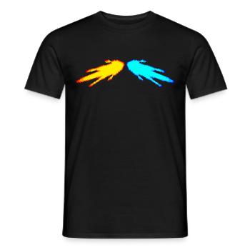Attaque rétro - T-shirt homme - noir - Devant - AI Model Male 178 light (178cm)