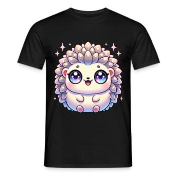Super Cute Kawaii Baby Hedgehog - Männer T-Shirt - Schwarz - Vorne - AI Model Male 178 light (178cm)