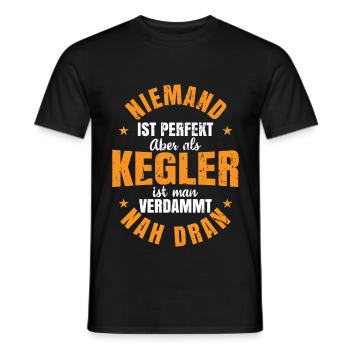Kegler lustige Sprüche Humor Kegeln Bowler - Männer T-Shirt - Schwarz - Vorne - AI Model Male 178 light (178cm)