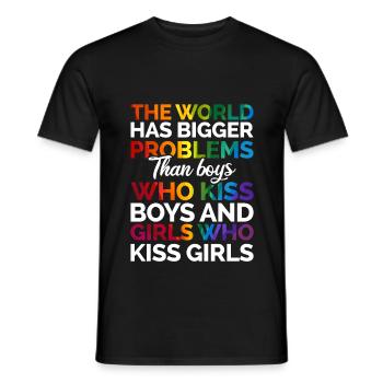 Gay Pride Spruch LGBT - Männer T-Shirt - Schwarz - Vorne - AI Model Male 178 light (178cm)