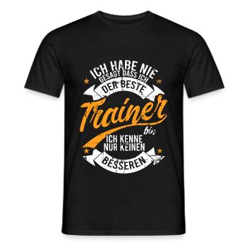 Entraîneur - T-shirt homme - noir - Devant - AI Model Male 178 light (178cm)