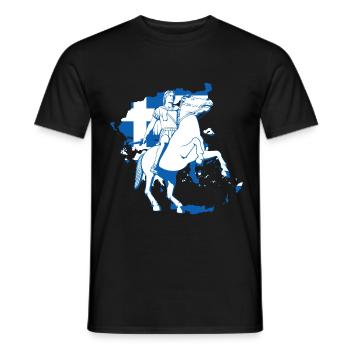 Alexander der Grosse - Männer T-Shirt - Schwarz - Vorne - AI Model Male 178 light (178cm)