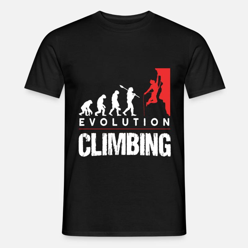 Climbing Evolution Klettern Boulderer - Männer T-Shirt - Schwarz