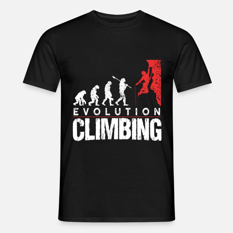 Climbing evolution - Men's T-shirt - black