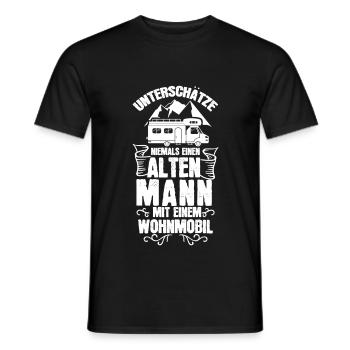 Mobile home man - Men's T-Shirt - black - Front - AI Model Male 178 light (178cm)