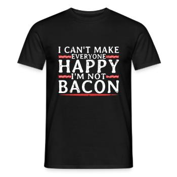 Bacon - Männer T-Shirt - Schwarz - Vorne - AI Model Male 178 light (178cm)