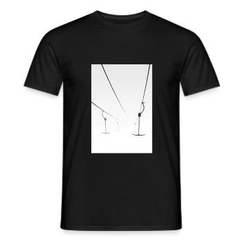 Schlepplift Ankerlift Skilift Winterurlaub Ski - Männer T-Shirt - Schwarz - Vorne - AI Model Male 178 light (178cm)