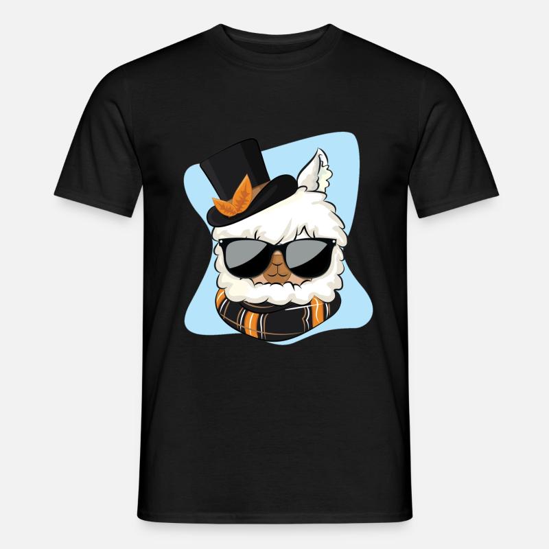 Llama lama alpaca no problemama probllama - Men’s T-shirt - black