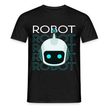 Robot - Männer T-Shirt - Schwarz - Vorne - AI Model Male 178 light (178cm)
