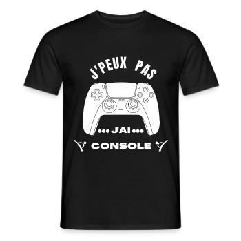 J’peu Pas j’Ai Console - T-shirt homme - noir - Devant - AI Model Male 178 light (178cm)