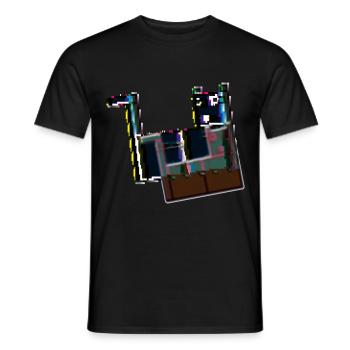CAT HUIT - T-shirt homme - noir - Devant - AI Model Male 178 light (178cm)