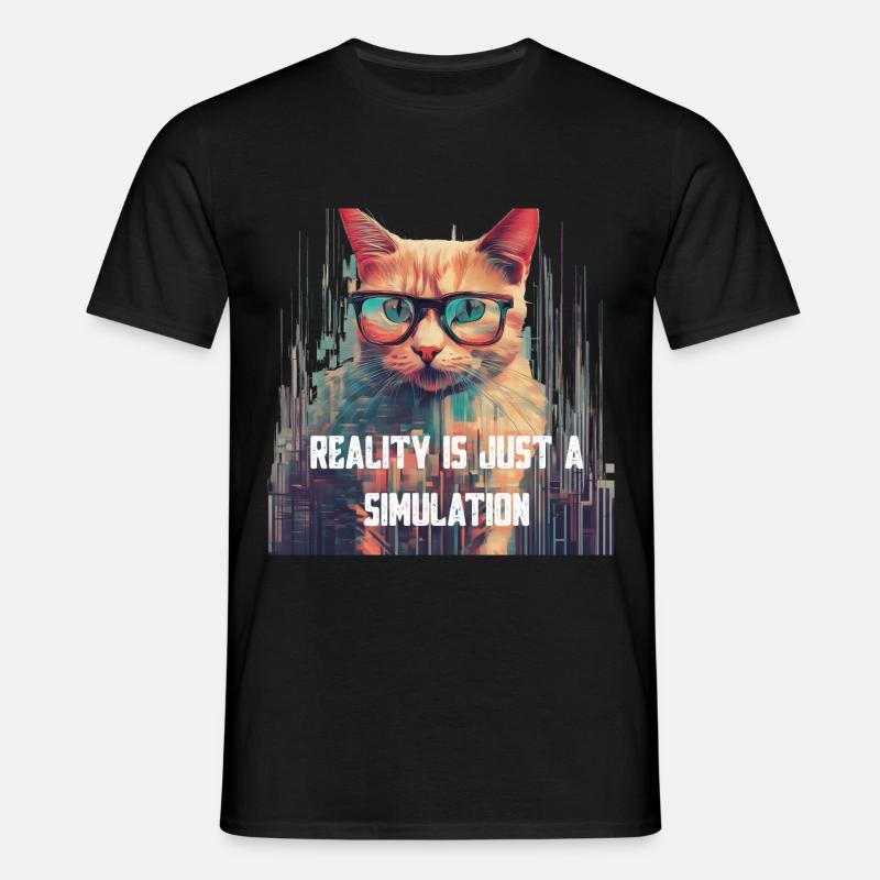 Reality Is Just a Simulation - Männer T-Shirt - Schwarz
