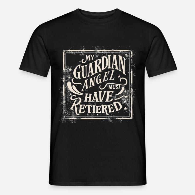 Engel - Männer T-Shirt - Schwarz